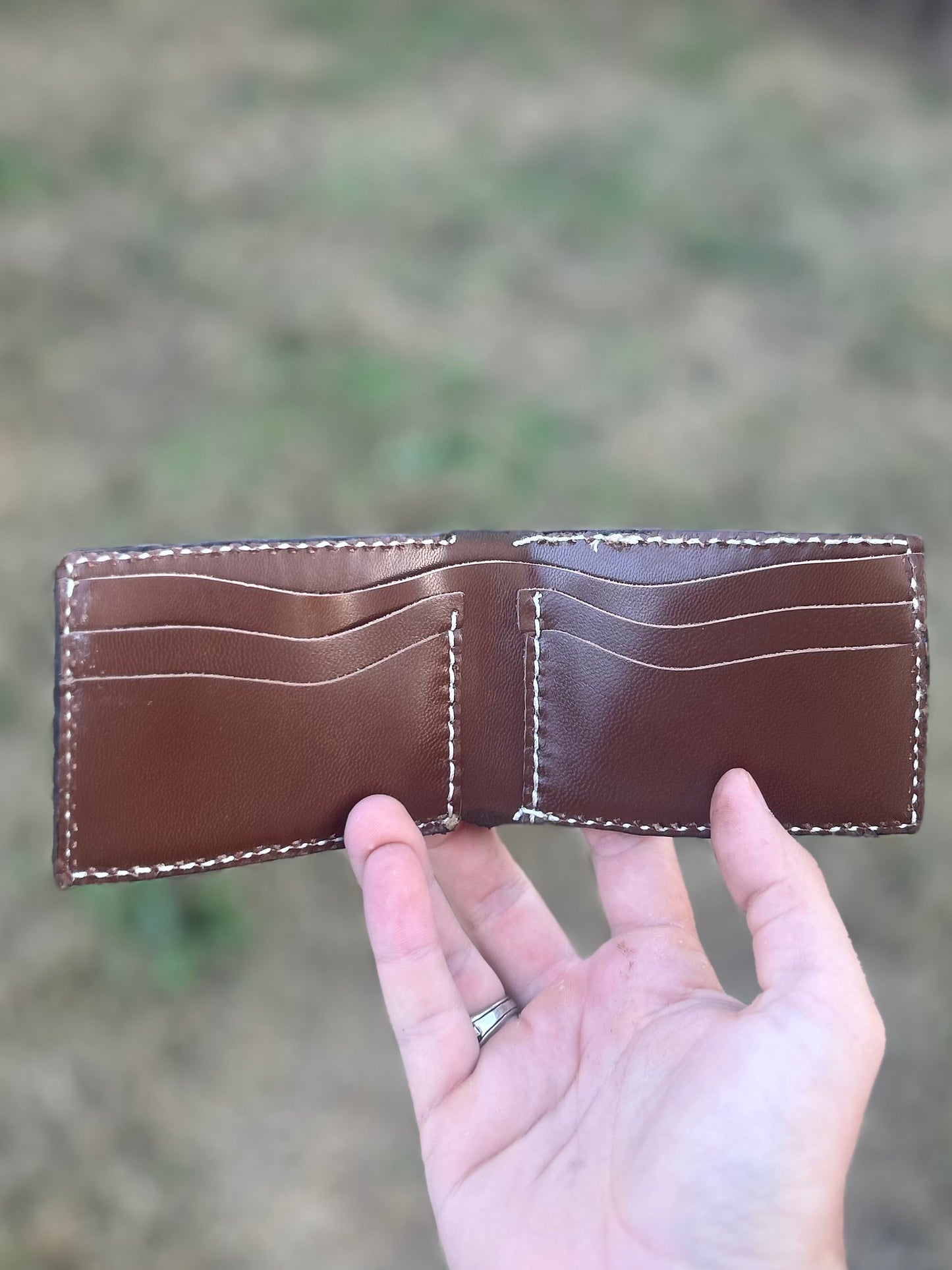 Floral Tooled Bi-Fold Wallet